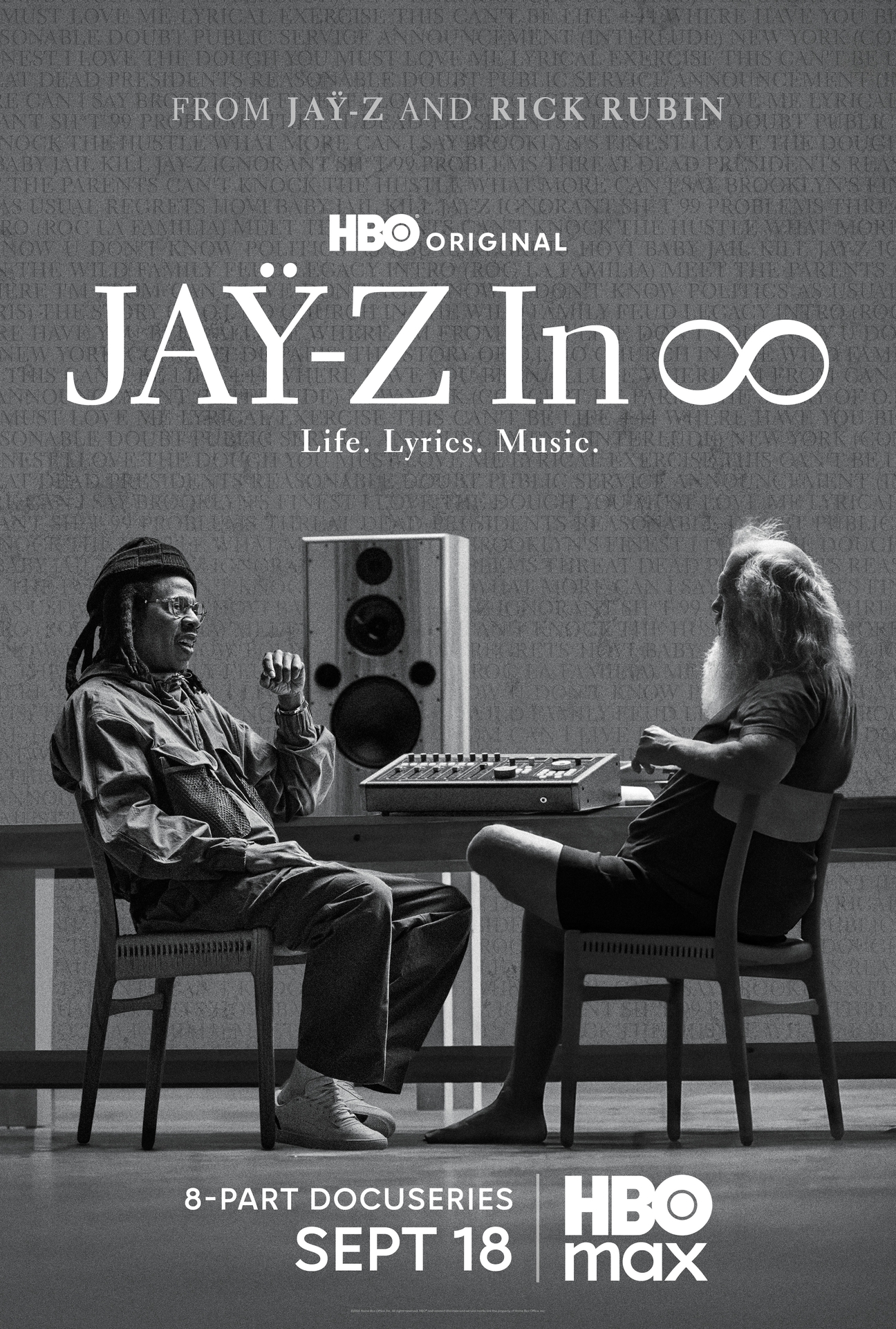 Official artwork for HBO documentary series JAŸ-Z In 8
